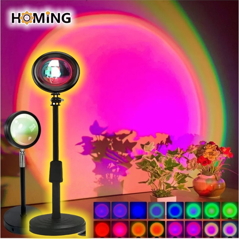 Luminária Pôr do Sol LED 16 Cores com Controle Remoto