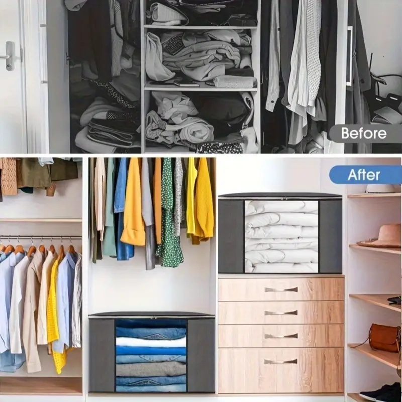 Organizador de Roupas e Edredons 84L - Caixa Saco Ecológica Anti-Poeira, Umidade e Insetos | Norden Casa