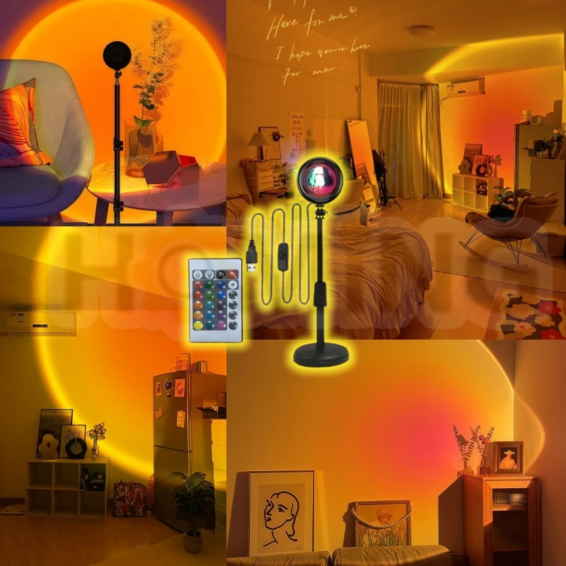 Luminária Pôr do Sol LED 16 Cores com Controle Remoto