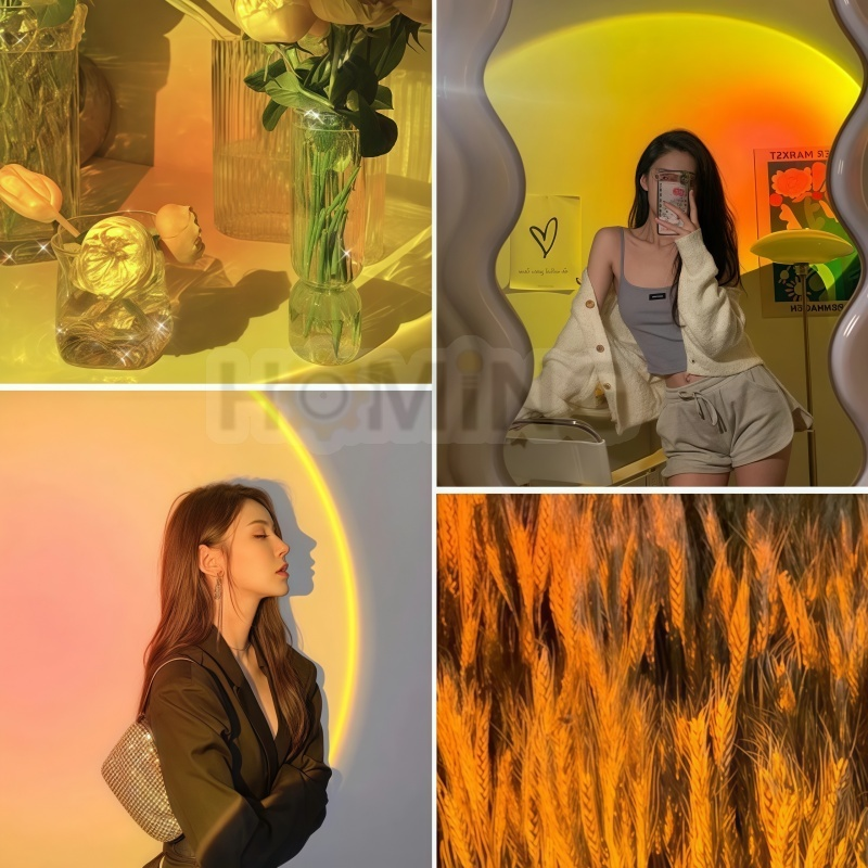 Luminária Pôr do Sol LED 16 Cores com Controle Remoto