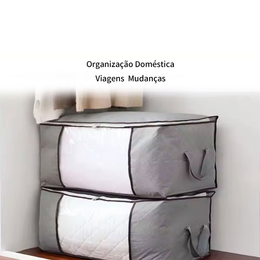 Caixa Organizadora Multiuso Ecológica Anti-Poeira e Umidade – Ideal para Roupas, Casacos e Cobertores