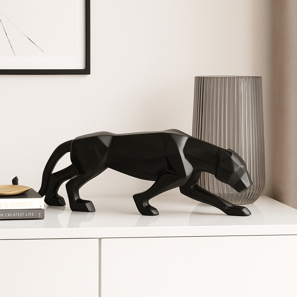 Escultura Pantera Negra – Poder, Sofisticação e Presença na Sua Decoração