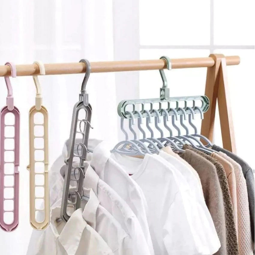 Cabide Mágico 9 Furos Multiuso dobrável Organizador