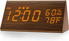 Relógio Despertador Digital LED de Mesa –hora , data, temperatura.