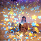 Luminária de Estrelinhas e de Galáxias - 7 Modos em LED 360°