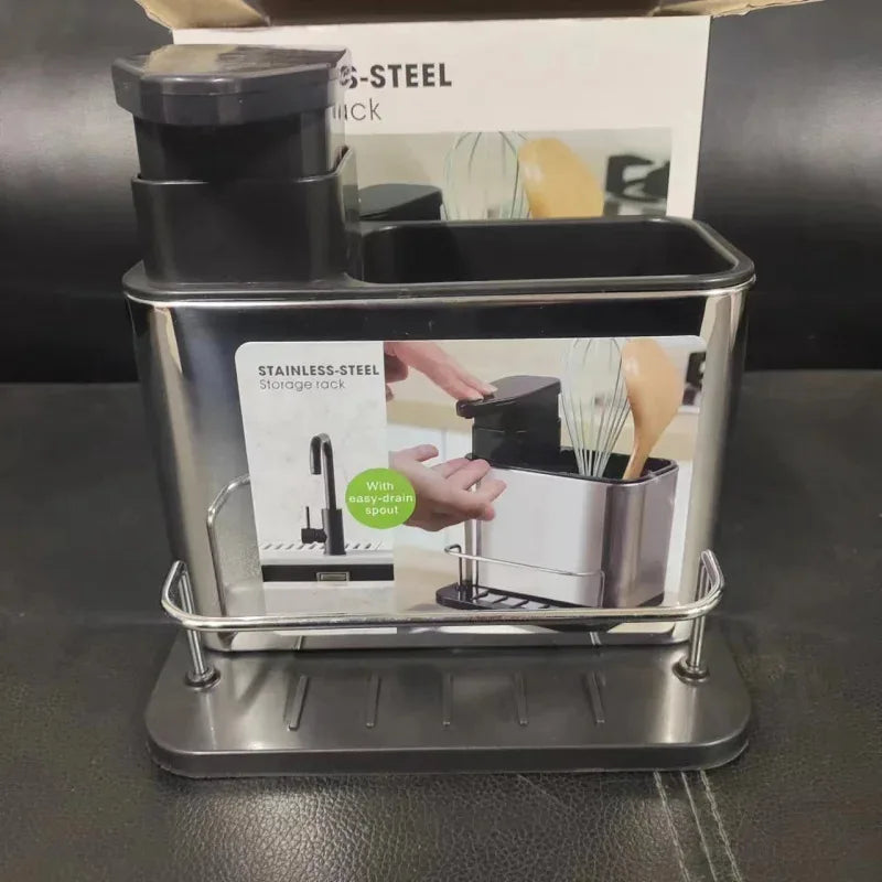 Dispenser de Sabonete Inox para Pia | Organização e Praticidade na Cozinha