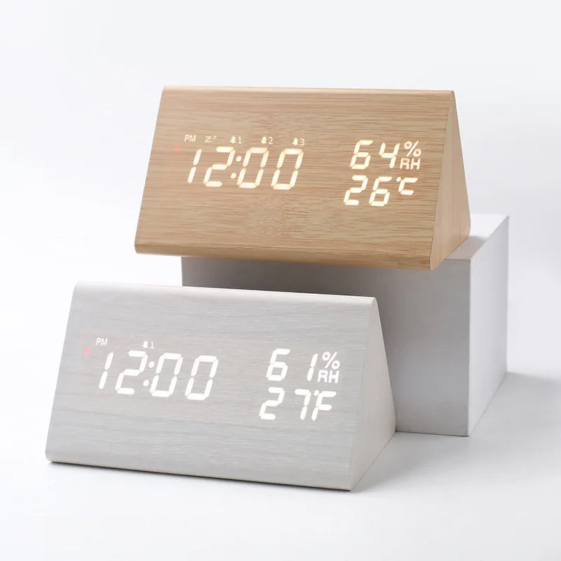 Relógio Despertador Digital LED de Mesa –hora , data, temperatura.