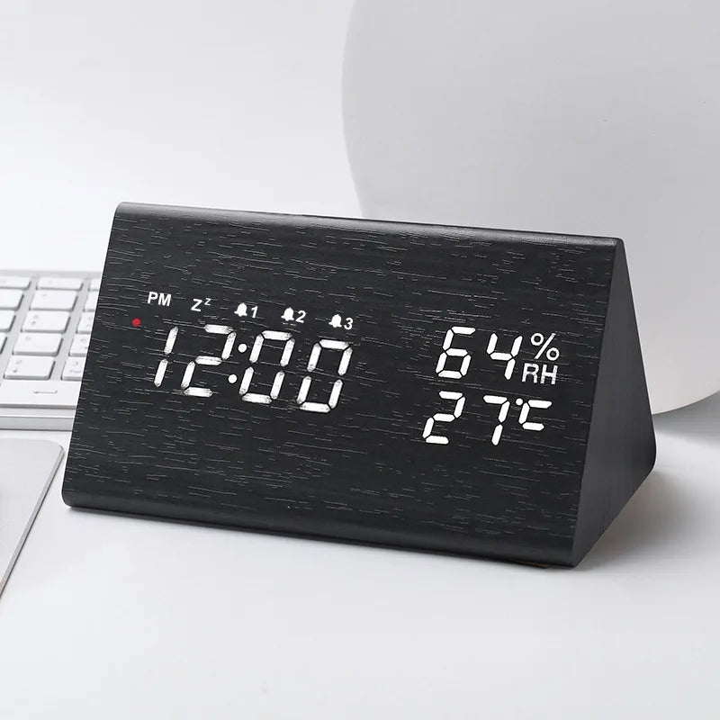 Relógio Despertador Digital LED de Mesa –hora , data, temperatura.