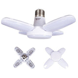 Lâmpada LED dobrável em forma de ventilador.