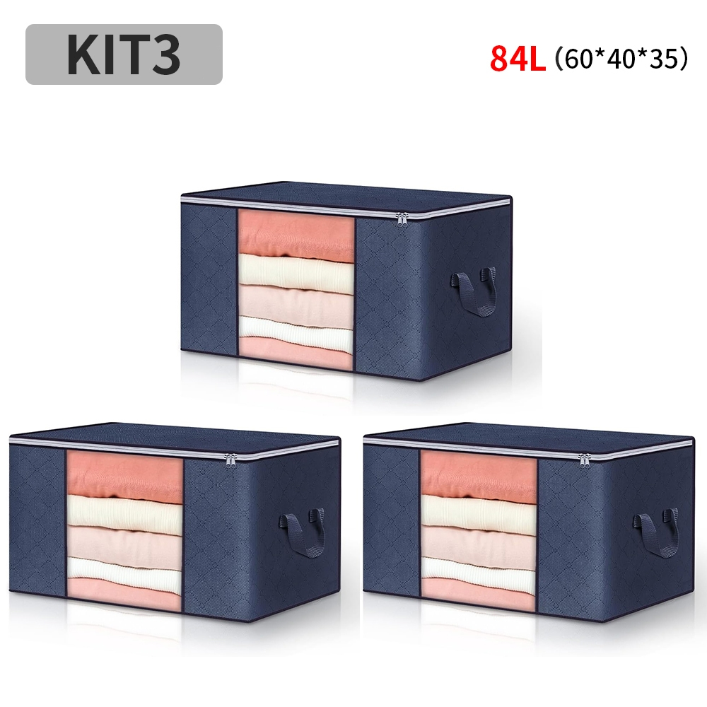 Organizador de Roupas e Edredons 84L - Caixa Saco Ecológica Anti-Poeira, Umidade e Insetos | Norden Casa