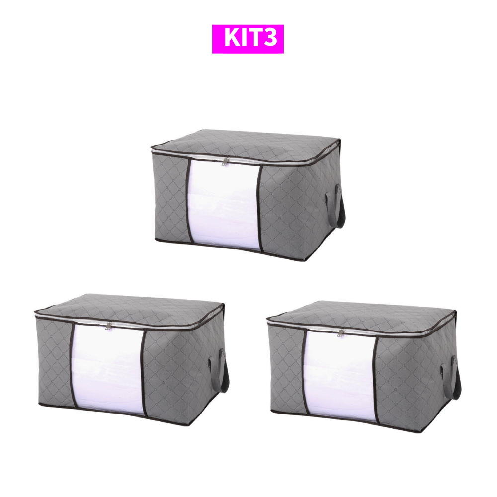 Organizador de Roupas e Edredons 84L - Caixa Saco Ecológica Anti-Poeira, Umidade e Insetos | Norden Casa