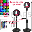 Luminária Pôr do Sol LED 16 Cores com Controle Remoto