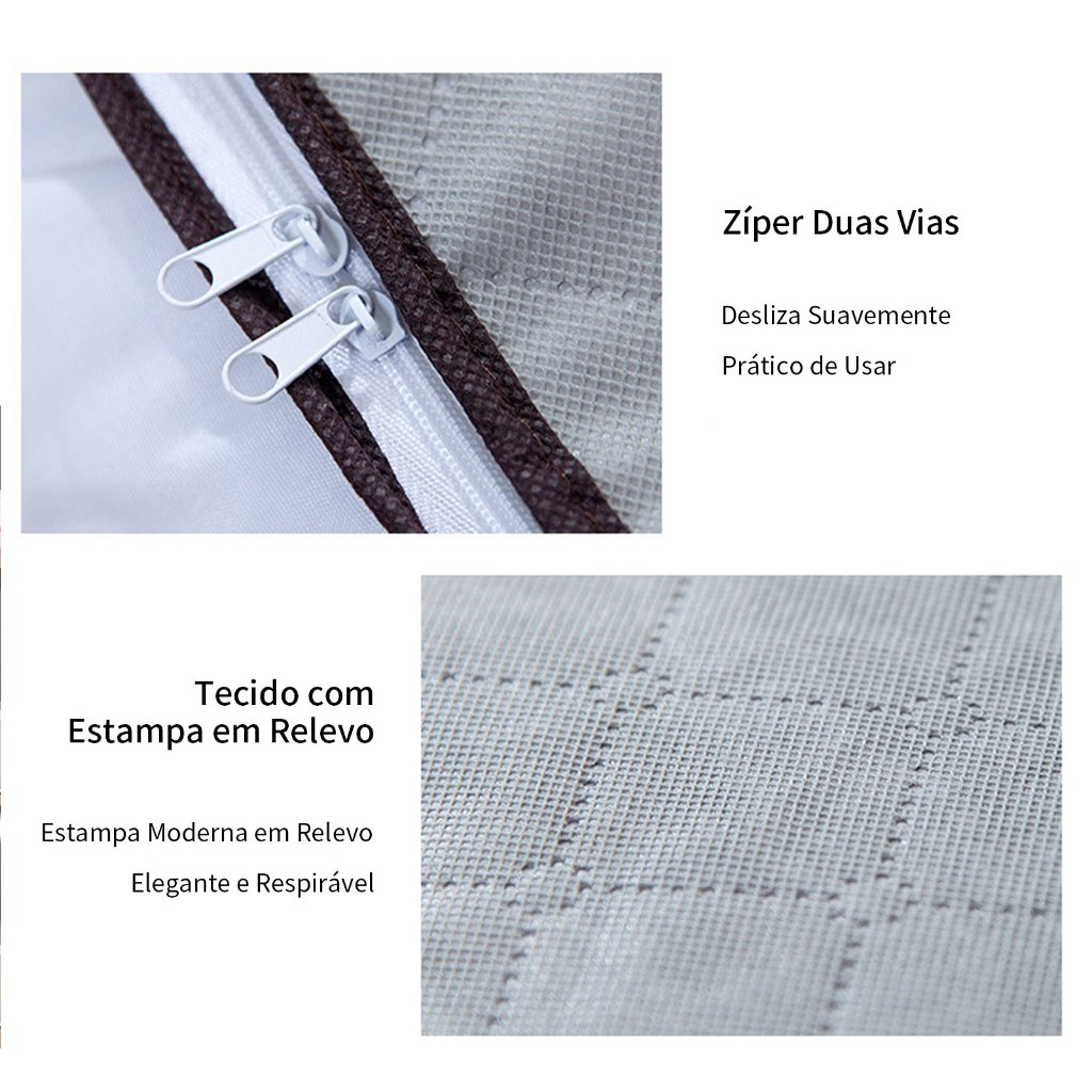 Caixa Organizadora Multiuso Ecológica Anti-Poeira e Umidade – Ideal para Roupas, Casacos e Cobertores